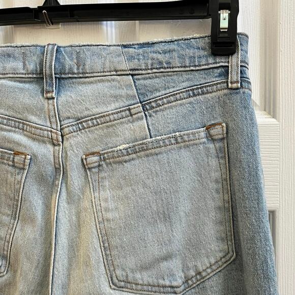 Abercrombie & Fitch Two Tone Crop Wide Leg Ultra High Rise Jean Size 32/14 Long - Picture 5 of 13